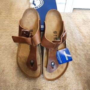 NWT Birkenstock Medina Antique Brown Leather 45